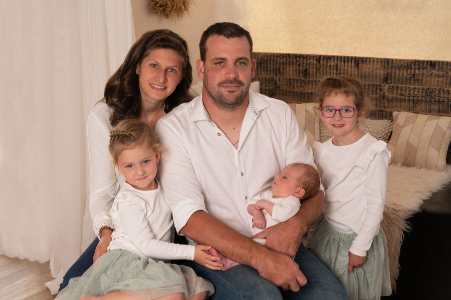 Familienfoto der Gastgeberfamilie